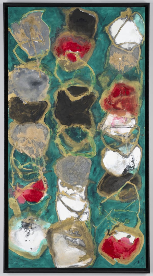 Wei Ligang 魏立刚，Peacock 孔雀，2013，Ink and acrylic on xuan paper 宣纸 墨 丙烯，186 x 100.8 cm